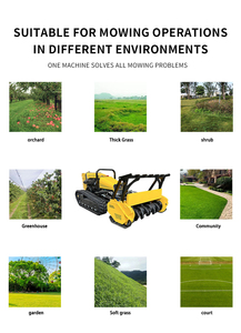 Robot broyeur forestier automatique sans fil alimenté par batterie, <span class=keywords><strong>tondeuse</strong></span> à gazon de jardin sans fil, <span class=keywords><strong>tondeuse</strong></span> à gazon agricole télécommandée - Product Image 5