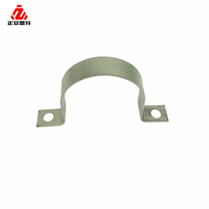 Silver Galvanized Steel U Bracket <b>Pipe</b> <b>Clamp</b> Saddle <b>Clamp</b> with Screw Holes for Fixing <b>Water</b> Tube Conduit Hardware - Product Image 5