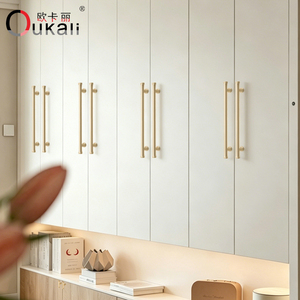 Oukali New Release Modern Furniture Cabinet Handle Kitchen Cupboard Zinc Alloy Nickel 128mm Pull Handles - Product Image 5