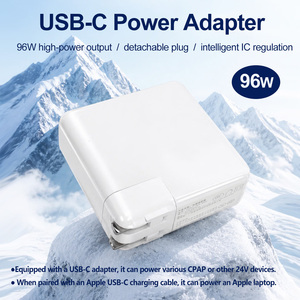 Adaptateur secteur USB-C <span class=keywords><strong>96W</strong></span> pour machine CPAP, convertisseur Type-C pour CPAP chauffé, ResMed AirSense S10 S11, chargeur pour ordinateur portable MacBook - Product Image 1