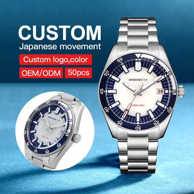 Stainless Steel Japan Movt Custom Watch Private Label Watch Manufacture for Men Stainless Steel Watches Reloj Personalizado