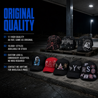 Casquettes Baez ajustables à 5 panneaux avec logo brodé 3D personnalisé en daim, qualité originale 100% neuve, bord incurvé, puce NFC, vente en gros