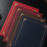 Titulaires de certificat (bourgogne 30 paquets) diplôme couvre bordure en feuille d'or pour lettre taille 8.5x11 certificats papier cartonné