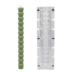 Nouveaux moules à bougies en plastique transparent en forme de boules empilées, extra longs et hauts, pour la fabrication de bougies artisanales en bambou, fournitures pour la fabrication de bougies - Product Image 5