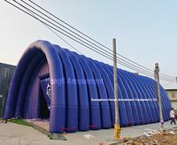 Tente Gonflable Portable Grande Taille en Forme de Tunnel - Abri de Stockage Extérieur Quatre Saisons pour Entrepôt, Déploiement Rapide et Résistant aux UV