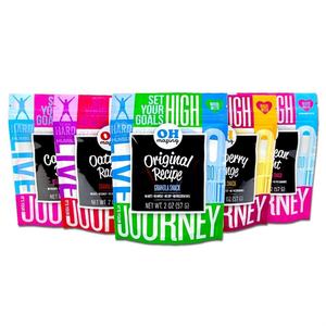 Bolsas de almacenamiento de alimentos, bolsas transparentes plateadas delanteras y traseras, a prueba de olores, resellables, cierre de cremallera, Mylar - Product Image 1