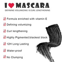 OCHAIN-Mascara pour cils vegan extra volumineux imperméable à l'eau et à allonger la taille, marque distributeur, nouveau logo personnalisé