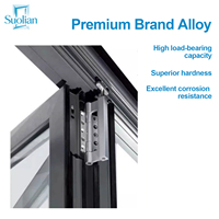 Ventanas Corredizas de Aluminio de Primera Calidad con Rotura de Puente Térmico, Doble Acristalamiento, Insonorizadas, Ahorro de Energía, Tamaño Personalizado, Venta de Fábrica