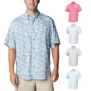 Summer <b>Men's</b> Short Sleeve Rayon Fishing <b>Hawaiian</b> Quick Drying Breathable Custom Vintage Print <b>Shirt</b> - Product Image 1