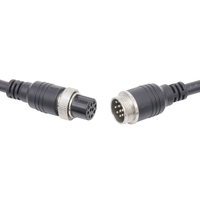 Connecteur électrique aviation GX16 10 voies PVC noir câble 22/24AWG injecté avec prise mâle femelle adaptateur de signal 2A pour capteur