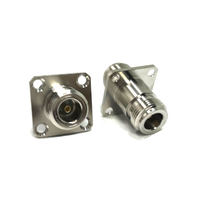 Fabricant Adaptateur coaxial RF N femelle vers N femelle 4 trous bride 25mm connecteur coaxial à montage sur panneau N femelle Jack connecteur coaxial
