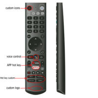 Télécommande vocale BLE personnalisée pour boîte TV intelligente Android, télécommande sans fil avec boutons programmables