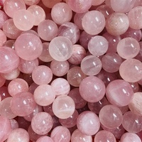 Sphère de cristaux de guérison en gros boule de cristaux de quartz rose naturel poli rose