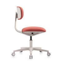 Chaise de bureau moderne pivotante à base de nylon en tissu de loisirs Chaise de salle de réunion à dossier moyen Hôtel Bureau à domicile Conférence
