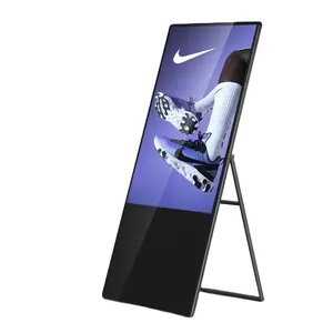43 inch floor standing indoor application advertising digital signage solution LCD Android video player with portable stand