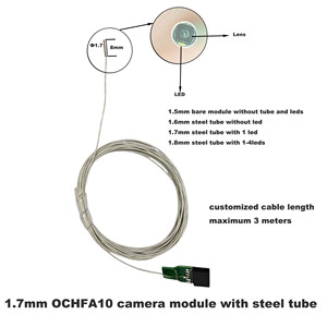 Mini tùy chỉnh USB Cánh tay robot máy ảnh y tế USB linh hoạt nội soi kết nối Led cân bằng trắng 800p nội soi-Ent video laryngoscope - Product Image 3