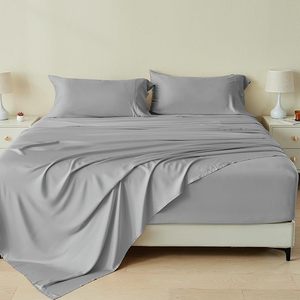 Chất lượng cao 100% 4 Mảnh tấm ga trải giường đặt sinh thái thân thiện tấm phẳng phong cách đồng bằng cho khách sạn và sử dụng nhà - Product Image 2