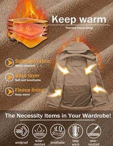 <span class=keywords><strong>Chaqueta</strong></span> Cortavientos Táctica para Exteriores, Impermeable, <span class=keywords><strong>Negra</strong></span>, con Capucha, para <span class=keywords><strong>Hombre</strong></span>, <span class=keywords><strong>Chaqueta</strong></span> de Caza Cálida con Capucha - Product Image 3