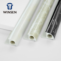 Profilé d'angle rond moderne en PVC pour carrelage d'appartement, idéal pour la décoration des bords de marbre et l'utilisation dans les salles de bain