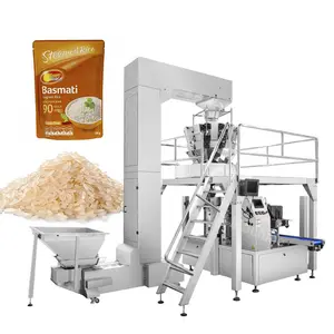 Máquina automática de embalaje de arroz, bolsa doypack con cremallera de alta velocidad, 2kg, 1kg, precio