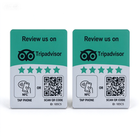 Carte RFID NFC 13,56 MHz avec puce 213 215 216, support d'avis Tripadvisor, personnalisée, imprimée et avec QR