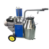 Machine à traire industrielle portable de haute qualité pour vaches, chèvres et moutons, machine à lait à double baril à vide pour agriculteurs