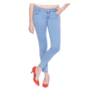 <b>Women</b> High <b>Waist</b> Full Length Stretch Denim <b>Jeans</b> Streetwear Casual Long Pants - Product Image 2