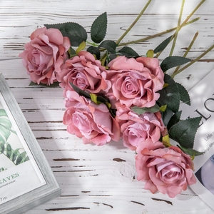 Mw03336 Nhân Tạo Hoa Hồng Nhung Hoa Ngắn Thân Cây Trang Trí Đám Cưới Hoa & Vòng Hoa Đẹp Tăng Chi Nhánh - Product Image 2