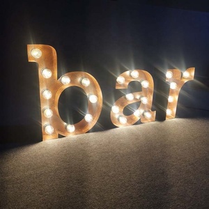 Lettres lumineuses <span class=keywords><strong>vintage</strong></span> à haute luminosité, lettres à ampoules LED, lettres à ampoules autoportantes, enseignes à ampoules - Product Image 6