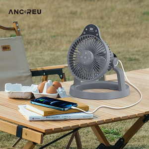 Portable Cooling Battery 10000mAh 180 Degrees Adjustable Desk <b>Fan</b> Electric Rechargeable USB Outdoor Camping <b>Fan</b> with <b>LED</b> Light - Product Image 3