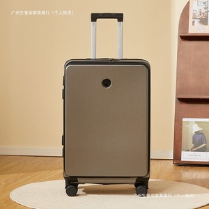 Front Opening Carry On <b>Suitcase</b> 20 <b>Inch</b> Lightweight Swivel Wheels Side Sliding Cover Unisex Travel Luggage - Product Image 5