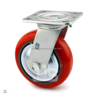 Dashi Huihao Caster Vente d'usine Roue industrielle en polyuréthane de couleur rouge 6 "150mm Roue en fer