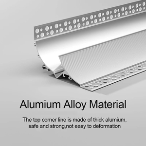 Profilé en aluminium pour éclairage mural, profil réflecteur pour plafond suspendu, pour salon et chambre, avec finition en plâtre - Product Image 3