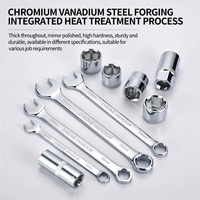 Ensemble d'outils de réparation automobile à main de 108 pièces en acier au chrome-vanadium, clé à cliquet à dégagement rapide, outils à douilles multifonctionnels