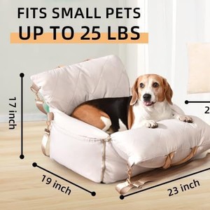 Seggiolino auto <span class=keywords><strong>per</strong></span> cani all'ingrosso <span class=keywords><strong>per</strong></span> piccoli animali domestici letto da viaggio morbido sicuro con maniglie in pelle sintetica fino a 25 libbre - Product Image 2
