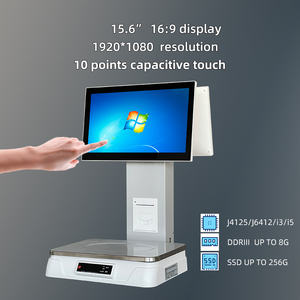 जेसन सीएसएस 15.6 "डबल स्क्रीन पॉस स्केल के साथ अंतर्निहित थर्मल प्रिंटर के साथ अंतर्निहित थर्मल प्रिंटर के साथ - Product Image 3