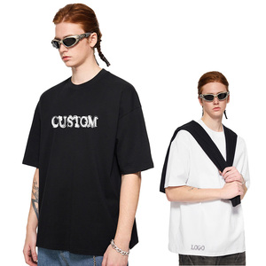 T-Shirt di Alta Qualità con Collo Rotondo, 230 Gsm, Logo Personalizzato, Oversize, in Cotone Stampato, Magliette Pesanti da Uomo - Product Image 2