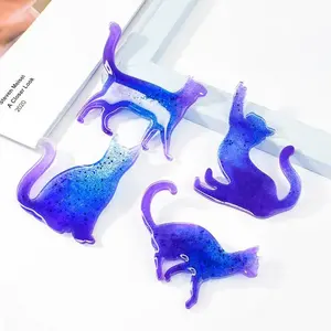 3D cartone animato Cat spilla in Silicone stampo di cristallo animale resina epossidica per utensili per torta gioielli fai da te artigianato e fusione in resina