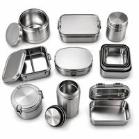 Boîte à lunch en acier inoxydable 304, vente en gros OEM, anti-fuite, empilable, pour préparation de repas, adultes et enfants, logo personnalisé