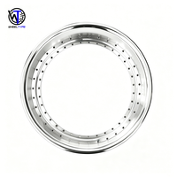 Jante forgée 3 pièces en alliage d'aluminium 6061 T6, polie sur mesure, double déport, déport extérieur de jante 19'' à déport inversé souple, de 12 à 32 pouces