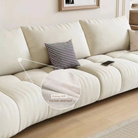 Neue italienische minimalist ische Wohn möbel gebogenes Design 2-Sitzer Wohnzimmer Sofa Weiß Weiches und bequemes Chesterfield Sofa