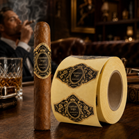 Étiquettes de cigares de luxe personnalisées, étiquettes de cigares en relief avec estampage à chaud, fabrication directe en usine, impression OEM