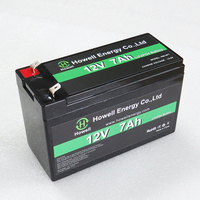 Baterai Lithium Iron Phosphate 12V 5Ah 7Ah 9Ah 10Ah 12Ah yang Disetujui IEC62133, Baterai LiFePO4 12V 7AH, Paket Baterai LiFePO4 18650