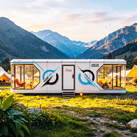Casa Contenedor Moderna, Ecológica, con Energía Solar, Compacta, para Campamentos, Alojamiento Temporal para Familias Pequeñas, Residencia Temporal Durante Todo el Año