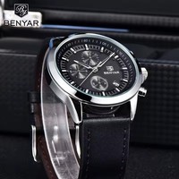 Montre pour homme BENYAR 5210, nouvelle montre à quartz de luxe pour homme, montre de sport, chronographe, étanche 50 m, lumière nocturne, cadeau pour homme