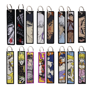 Hot Bán Phổ Biến Phim Hoạt Hình Máy Bay Phản Lực Tag Thả Anime Dệt Nhãn Keychain Treo Vải Chuyến Bay Thêu Móc Khóa - Product Image 3