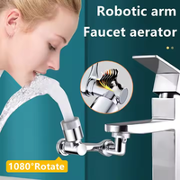 Offre Spéciale 1080 Degrés Pivotant Robinet De Cuisine Robinet Adaptateur Design Moderne 2 Modes Aérateur Pulvérisateur Attachement Robinet Pulvérisateur Tête