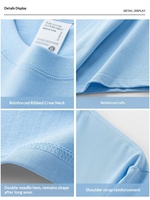 Kaos Pria 100% Katun Combed 290g Berat, Bernapas, Longgar, Warna Solid, Desain Polos Kasual