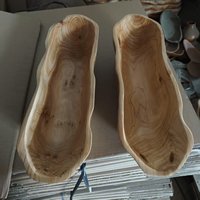 Bol en bois massif fait main sur mesure, écologique, moderne, pour cadeau d'affaires, avec décor à grain naturel