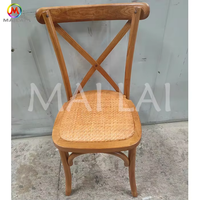 Chaises de banquet modernes pour hôtels, empilables, dossier croisé, en rotin et bois, pour événements, vente en gros